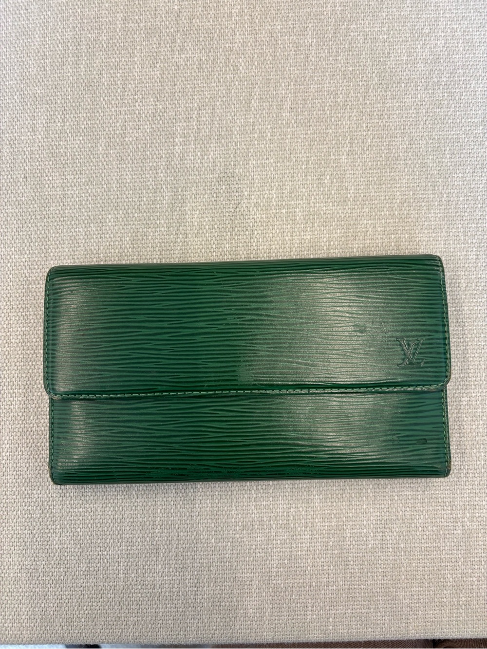 Louis Vuitton Green Epi Leather Long Wallet